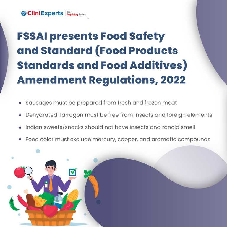 FSSAI presents Food Safety and Standard (Food Products Standards and Food Additives) Amendment Regulations, 2022