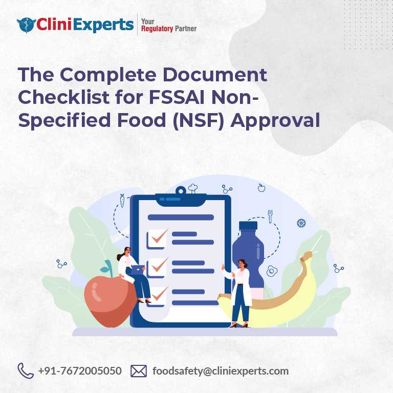 The Complete Document Checklist for FSSAI Non-Specified Food (NSF) Approval